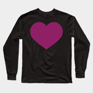 Aubergine heart Long Sleeve T-Shirt